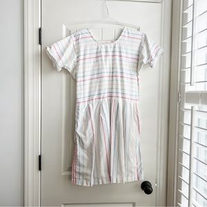 Lake Pajamas day dress in pastel stripe